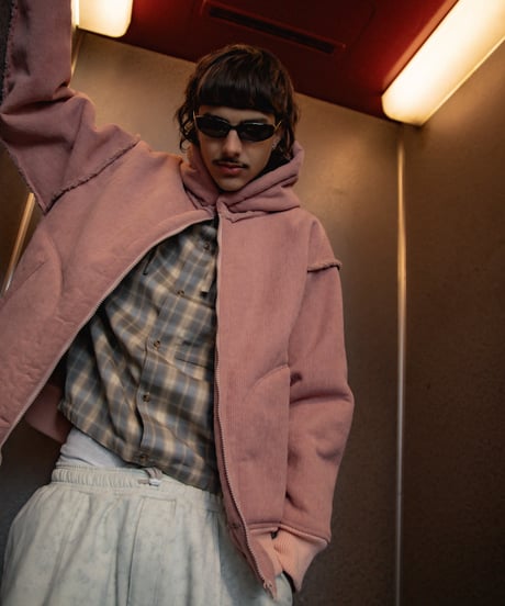 Tech Check Hooded Ventilation Shirt BEIGE