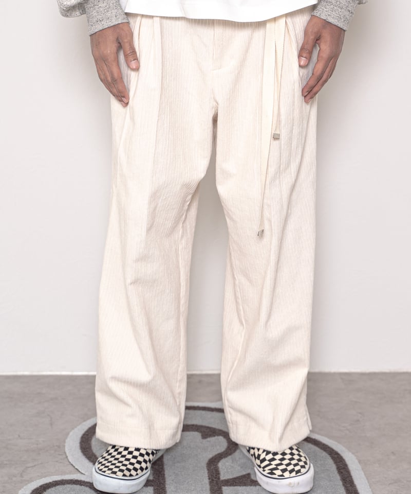 Modal Cotton Corduroy Pants WHITE | arenotis
