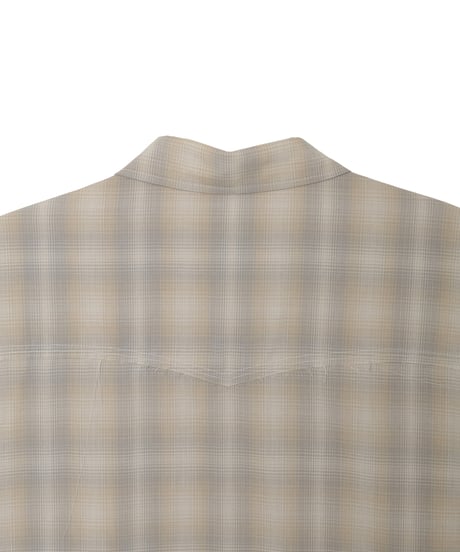 Sheer Check Recycled Organic Cotton Shirt BLACK