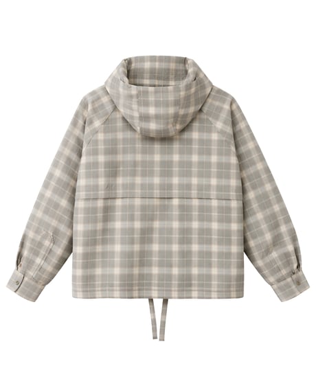 Tech Check Hooded Ventilation Shirt BEIGE