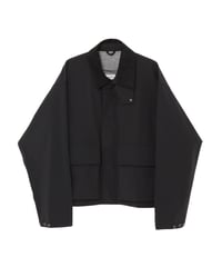 Bonded Wool-Nylon Heat-Retaining Vent Blouson BLACK