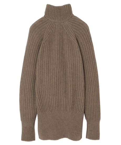 Kid Mohair Wool Stand Knit BROWN
