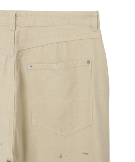 Frost-Fade Painted Barrel Chino Pants IVORY