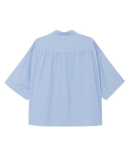Supima Tech Broadcloth Gathered Shirt NAVY