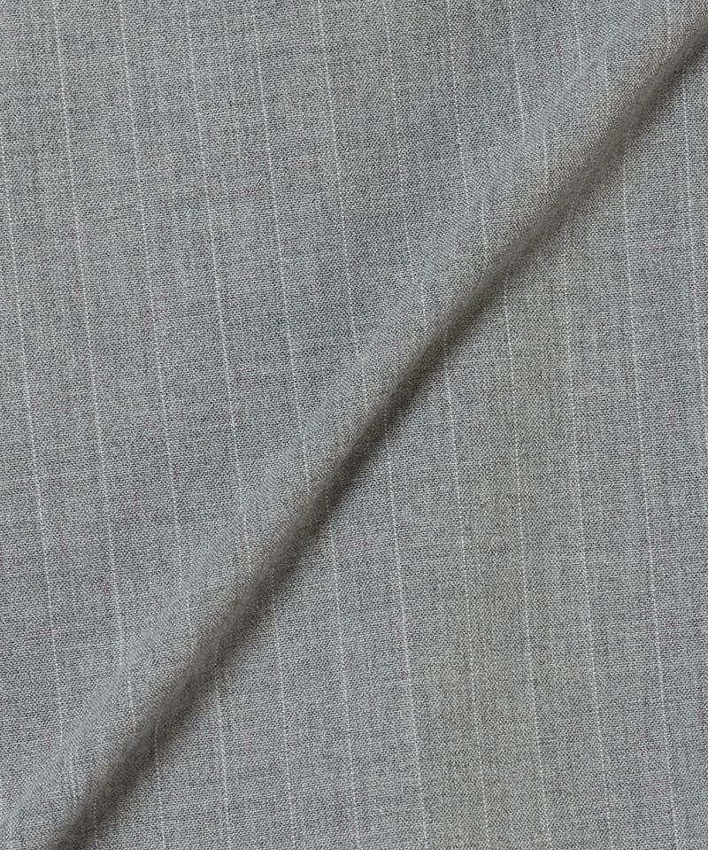 Handsome Stripe Layered Pin-tuck Pants GREY | a