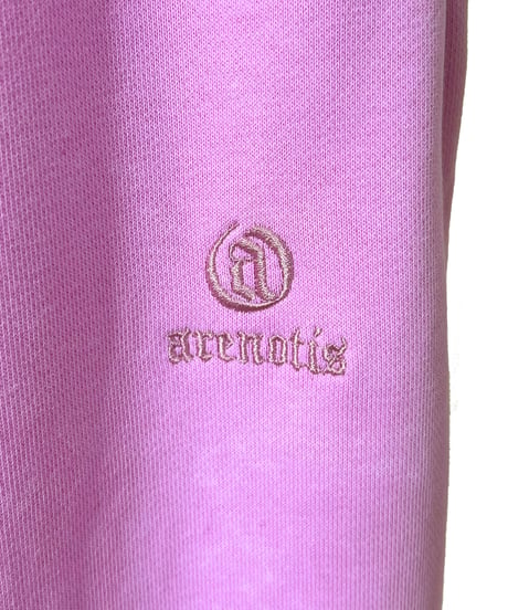 Batik-Dyed Layered Tuck Crescent Sweatpants PINK