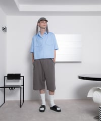 Supima Tech Broadcloth Gathered Shirt BLUE