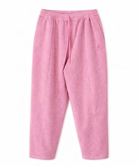 Batik-Dyed Layered Tuck Crescent Sweatpants PINK