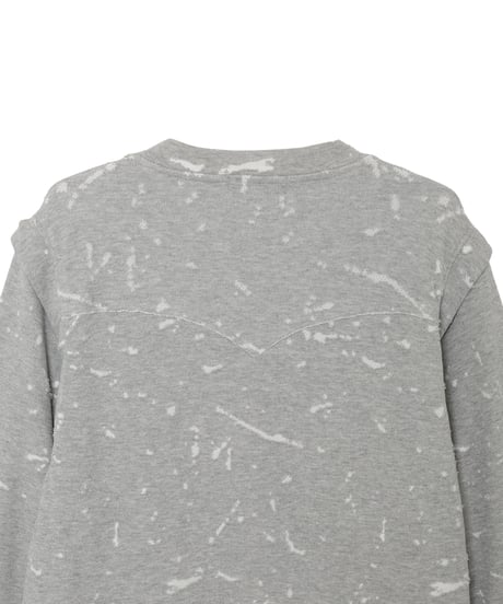 2-Way Bonded Crashed French Terry Pullover BLACK