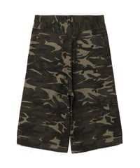 Camouflage Twill 9-Pocket Knee-Length Shorts KHAKI