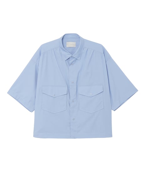 Supima Tech Broadcloth Gathered Shirt NAVY