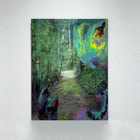 絵画 aoia 花と蛾ー原画 | Aoi K's Artworks