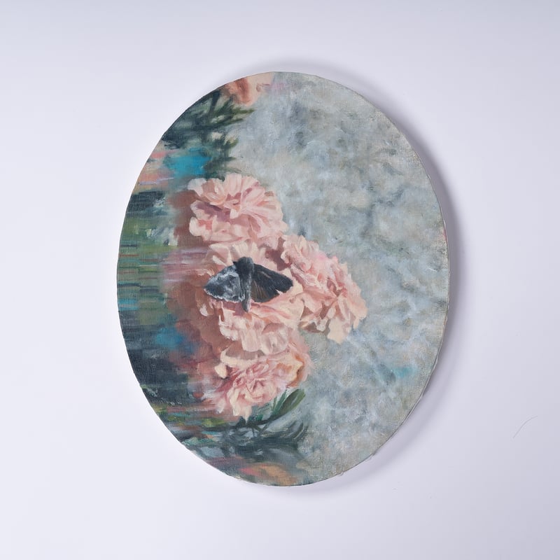 花と蛾ー原画 | Aoi K's Artworks
