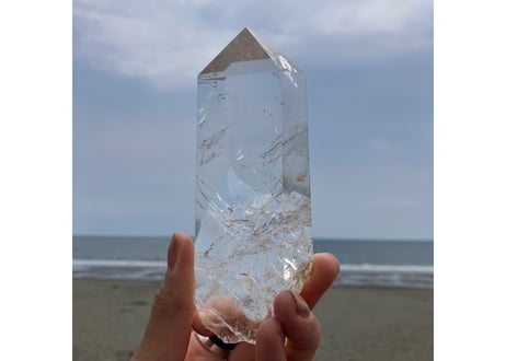 シンギング クリアクォーツ ポイント ブラジル　ミナスジェライス州産