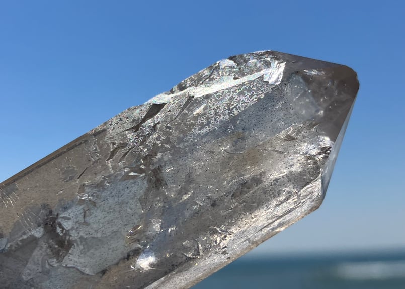 ディアマンティーナ産ライトニング水晶No1317 雷水晶・ライトニングクォーツ タイムリンク - 水晶専門店 EXークリスタル