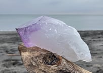 虹あり　ファントム　スモーキーアメジスト　vマーク　キラキラ　ブラジル 虹あり ファントム スモーキーアメジスト vマーク キラキラ ブラジル