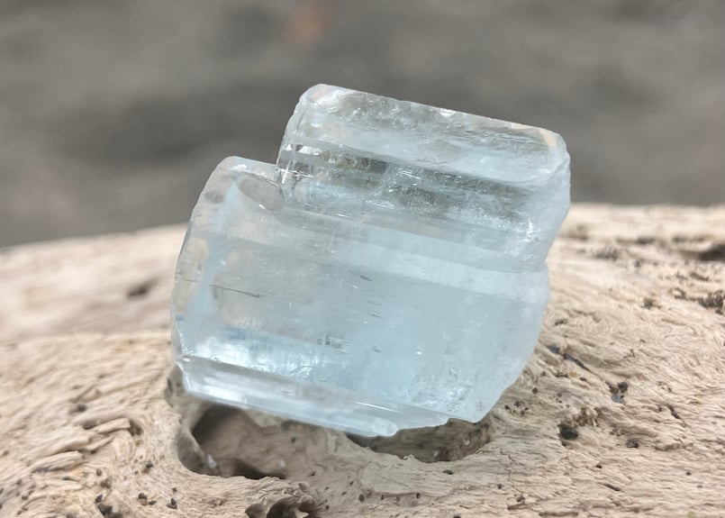 アクアマリン×モスコバイト共生標本-13 天然石アクアマリン特大美結晶☆雲母モスコバイト共生 原石 鉱物