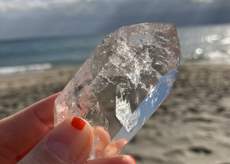 【ちりご検討中】最終価格⭐︎ブラジル産クリアクォーツタワー 虹入り ちりご検討中】最終価格⭐︎ブラジル産クリアクォーツタワー 虹入り