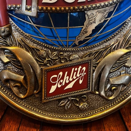 Vintage SCHLITZ Beer プラスチック看板 17-337
