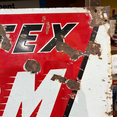 Vintage CALTEX RPM MOTOR OIL ホーロー看板 21-254