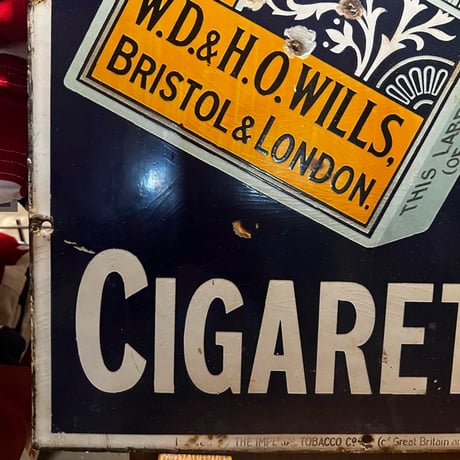 Vintage WILD WOODBINE CIGARETTES SIGN 琺瑯 18-51