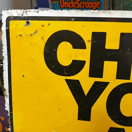 Vintage CHECK AIR 両面SIGN 19-108-50