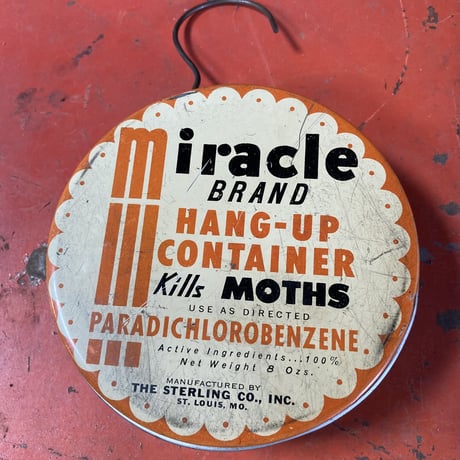 miracle BRAND HANG-UP CONTAINER ヴィンテージ　両面　ブリキ缶　14-451-1