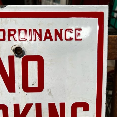 Vintage NO PARKING 道路標識 琺瑯看板 17-98