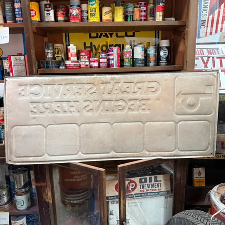 Vintage GM AUTHORIZED SERVICE 看板 18-123
