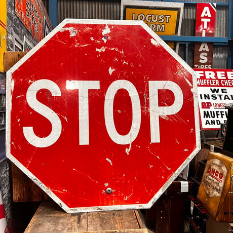Vintage　ロードサイン　STOP　18-227-27