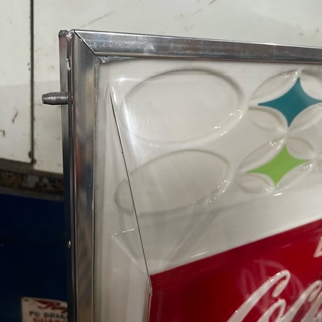 Vintage CocaCola VendingMachine Panel Sign 1960's 17-164