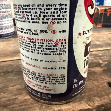 Vintage STP OIL CAN (中身入り) 17-77-19