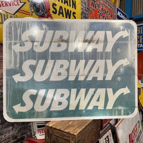 Vintage CONOCO&SUBWAY 大型 両面看板 12-164