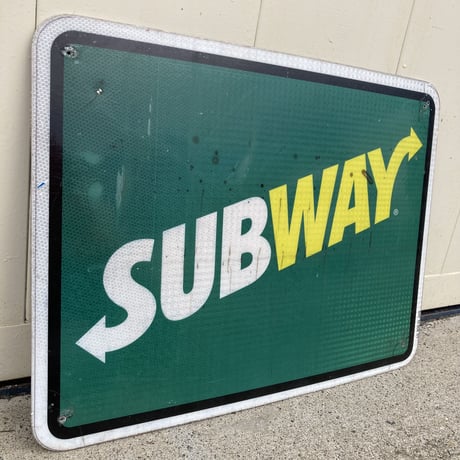 TACOS A GO GO × SUBWAY　ヴィンテージ　両面看板　14-389-28