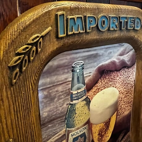 Vintage Molson Golden Beer プラスチック Sign 17-265