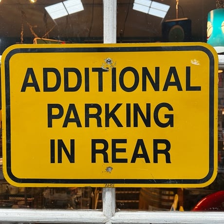 Vintage 道路標識 看板 ADDITIONAL PARKING 19-14