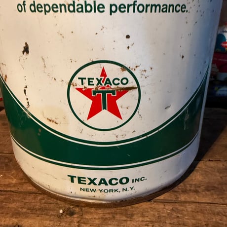Vintage TEXACO 蓋付きオイル缶 20-362-4