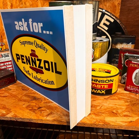Vintage VTG PENNZOIL 両面看板 14-29-1