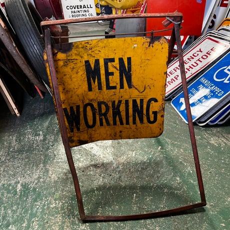 Vintage　MEN WORKING　道路標識　18-98