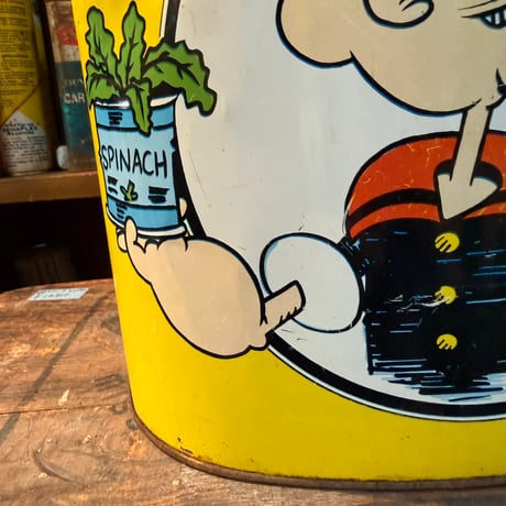 Vintage POPEYE ブリキ ダスト缶 21-39
