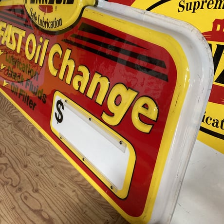 PENNZOIL　ヴィンテージ　プラスチック看板　15-280-4