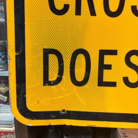 Vintage CROSS TRAFFIC DOES NOT STOP ロードサイン 21-213-9