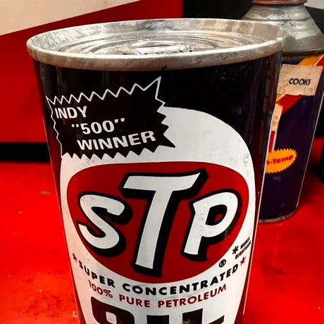 Vintage STP OIL CAN (中身入り) 17-77-21