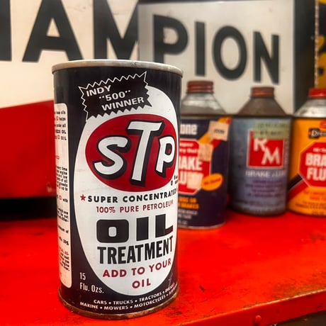 Vintage STP OIL CAN (中身入り) 17-77-27
