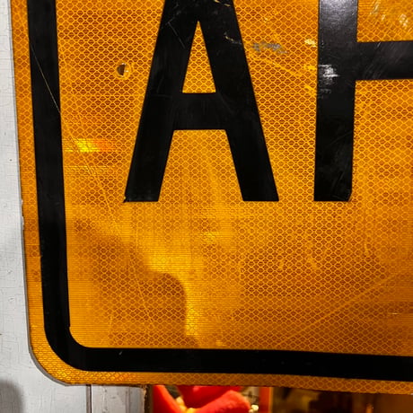 Vintage AHEAD Road sign 道路標識 20-155-55