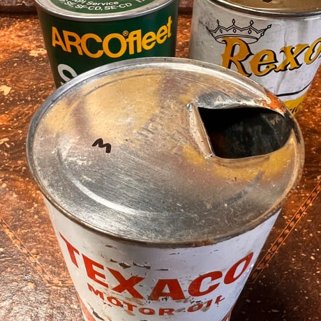 TEXACO ReXOL ARCO ヴンテージ　オイル缶　【3缶SET】　16-ｃ-80