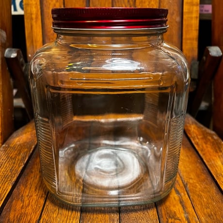 Vintage SNOWMAN GLASS JAR 10-269