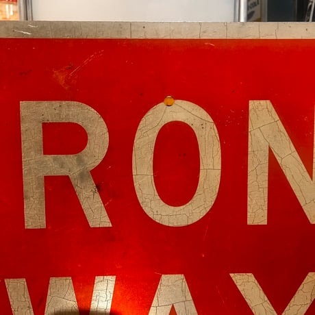 Vintage WRONG WAY SIGN 20-155-56
