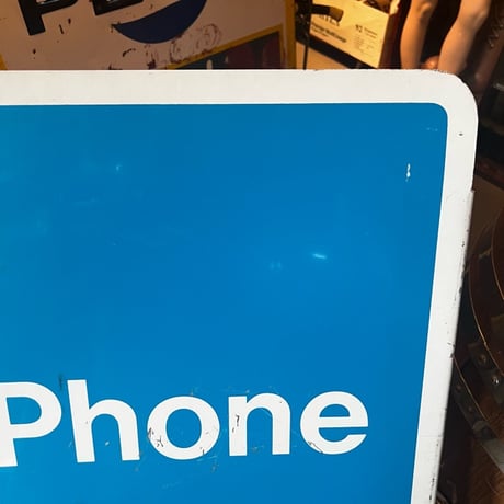 Vintage PHONE SIGN 両面 7-372