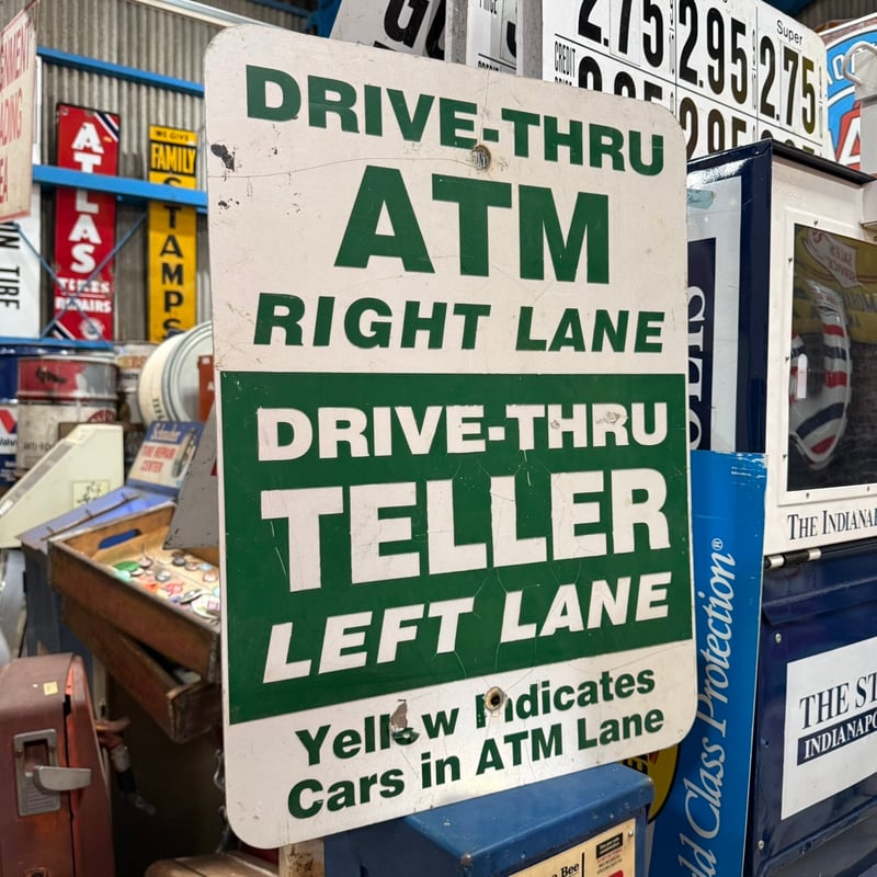 80年代　USA　DRIVE THRU 看板　ガレージ　ロードサイン 80年代 USA DRIVE THRU 看板 ガレージ ロードサイン Vintage DRIVE